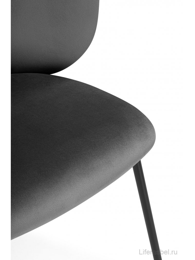 Стул на металлокаркасе Рикко темно-серый (H-15) / черный