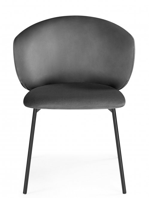 Стул на металлокаркасе Рикко темно-серый (H-15) / черный