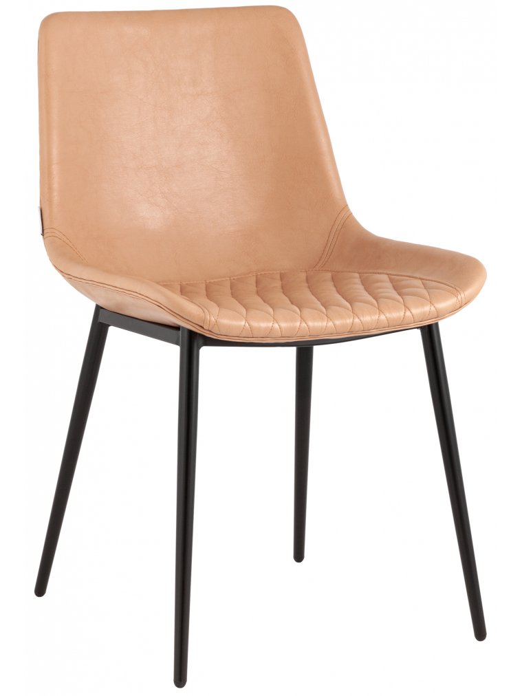 Стул на металлокаркасе Сигит бежевая экокожа