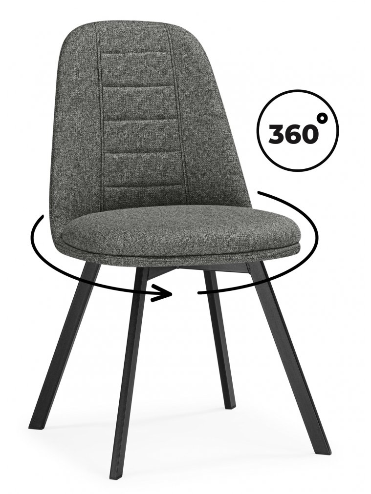 Стул Texas 2 светло-серый поворотный / черный
