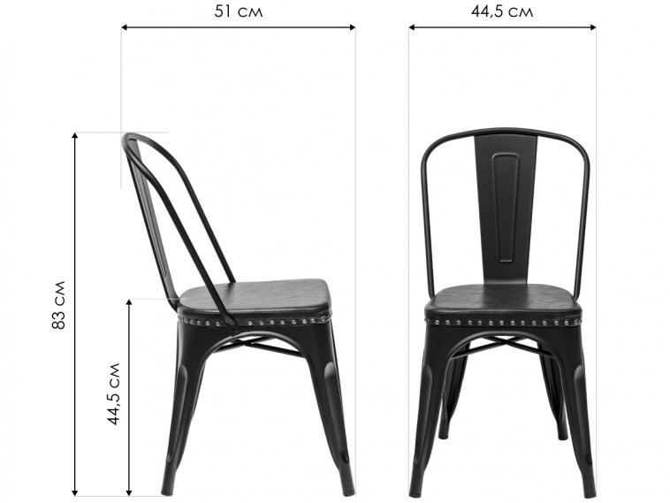 Стул Тиоли черный матовый