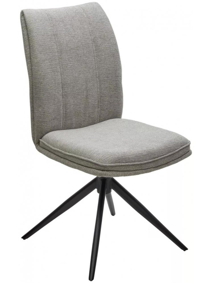 Стул на металлокаркасе Yohan вращающийся ткань KN01-04 светло-серый / черный