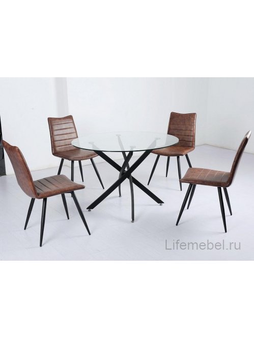 Стул на металлокаркасе Bloom brown