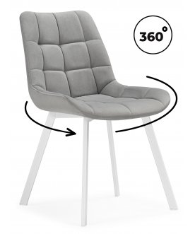 Стулья на металлокаркасе Челси 360 светло-серый (ZD 960) / белый