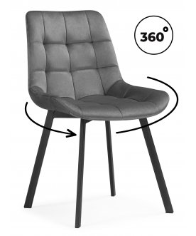 Стулья на металлокаркасе Челси 360 светло-серый (ZD 960) / черный