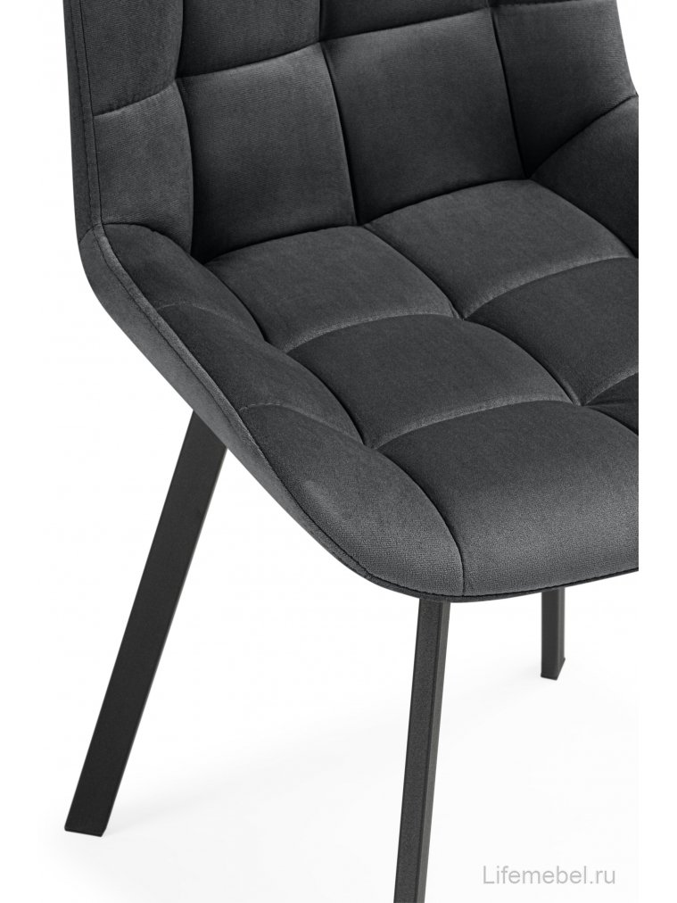 Стулья на металлокаркасе Челси 360 темно-серый (ZD 995) / черный