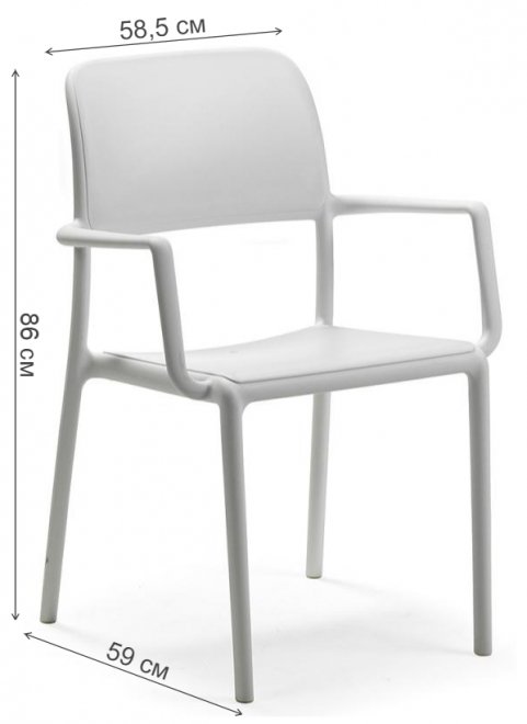 Пластиковое кресло Riva белое