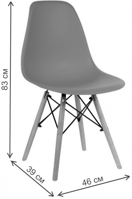 Пластиковый стул Eames горький шоколад
