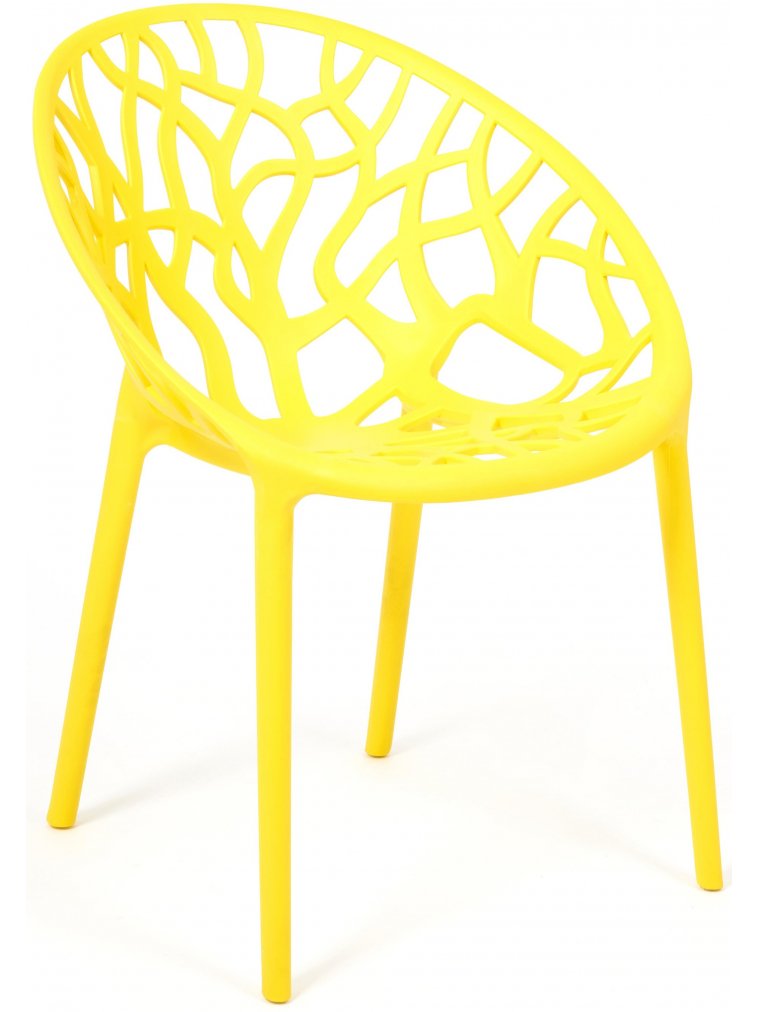 Пластиковый стул Bush mod. 017 желтый