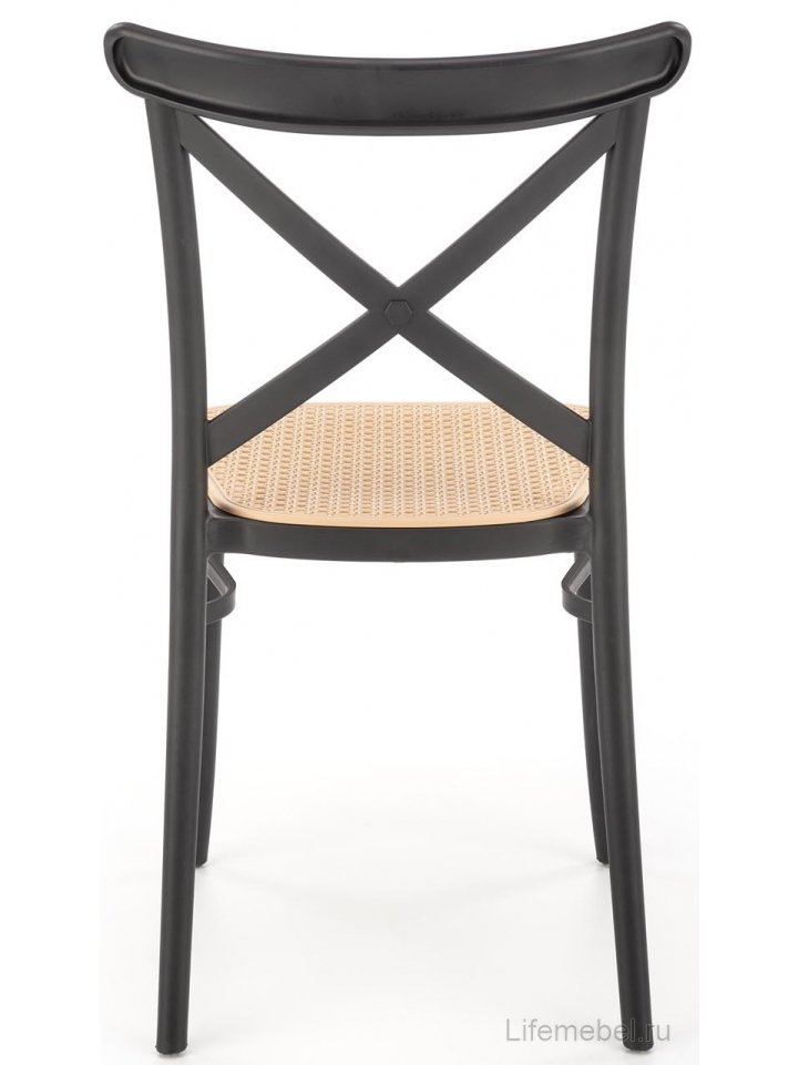 Пластиковый стул Бушме черный / коричневый