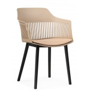 бежевая рогожка / бежевый / черный