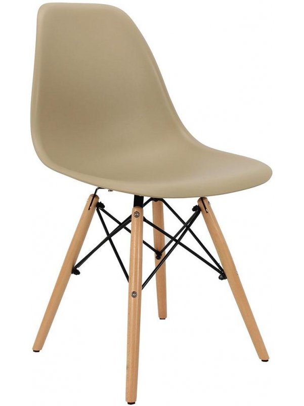 Пластиковый стул Eames латте