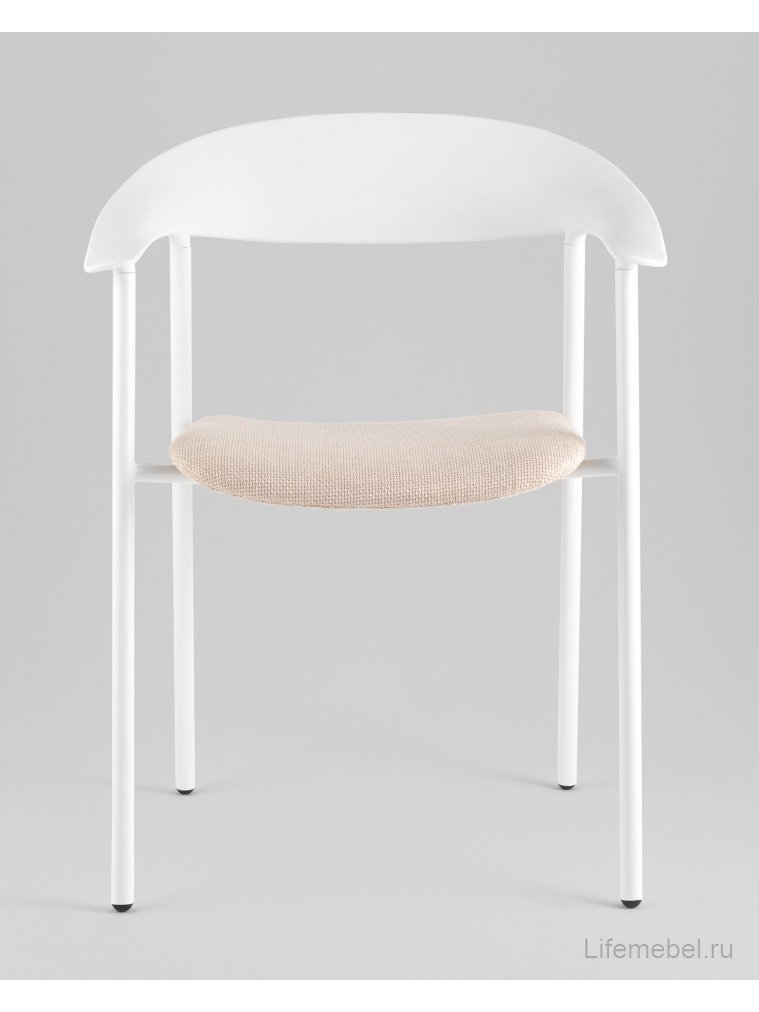 Пластиковый стул Eila с подушкой белый