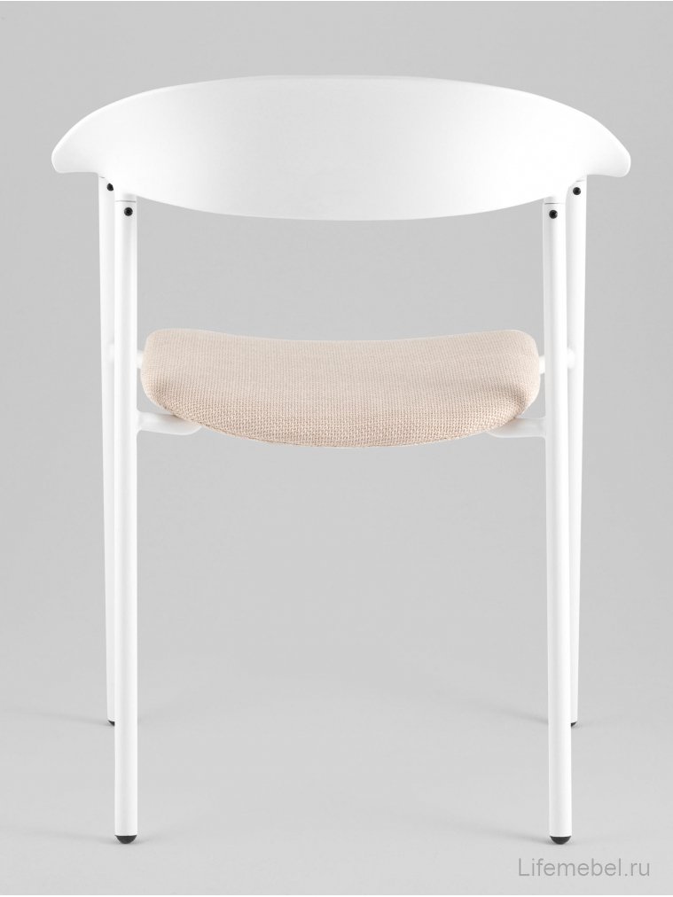 Пластиковый стул Сайли с подушкой белый