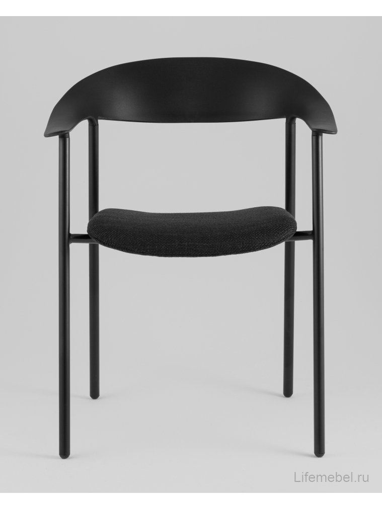 Пластиковый стул Eila с подушкой черный