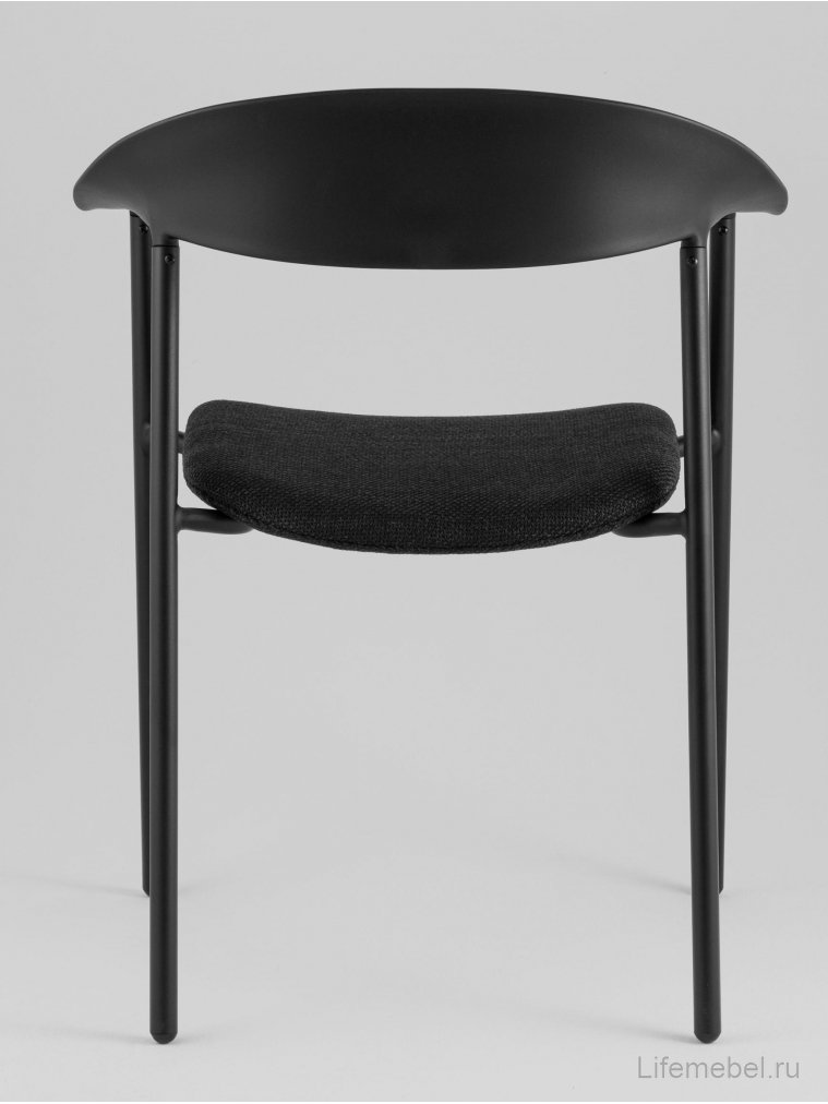 Пластиковый стул Сайли с подушкой черный
