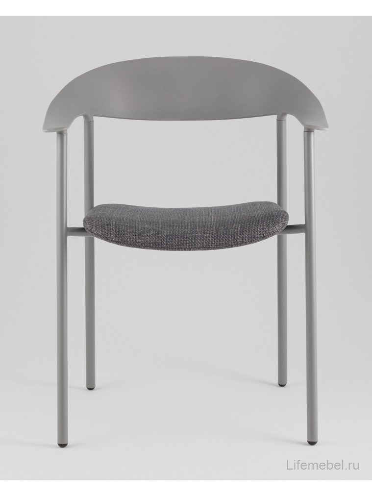 Пластиковый стул Eila с подушкой серый