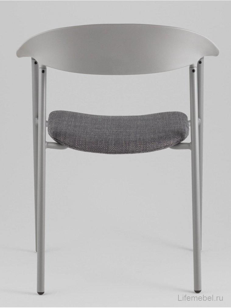 Пластиковый стул Сайли с подушкой серый