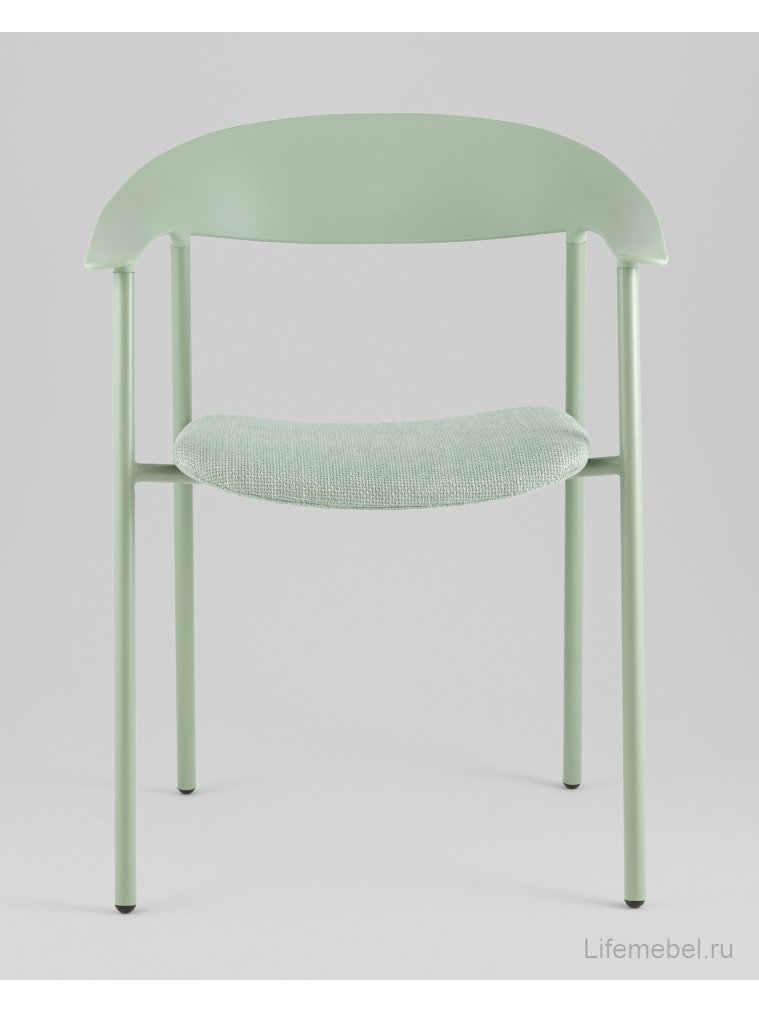 Пластиковый стул Сайли с подушкой зеленый