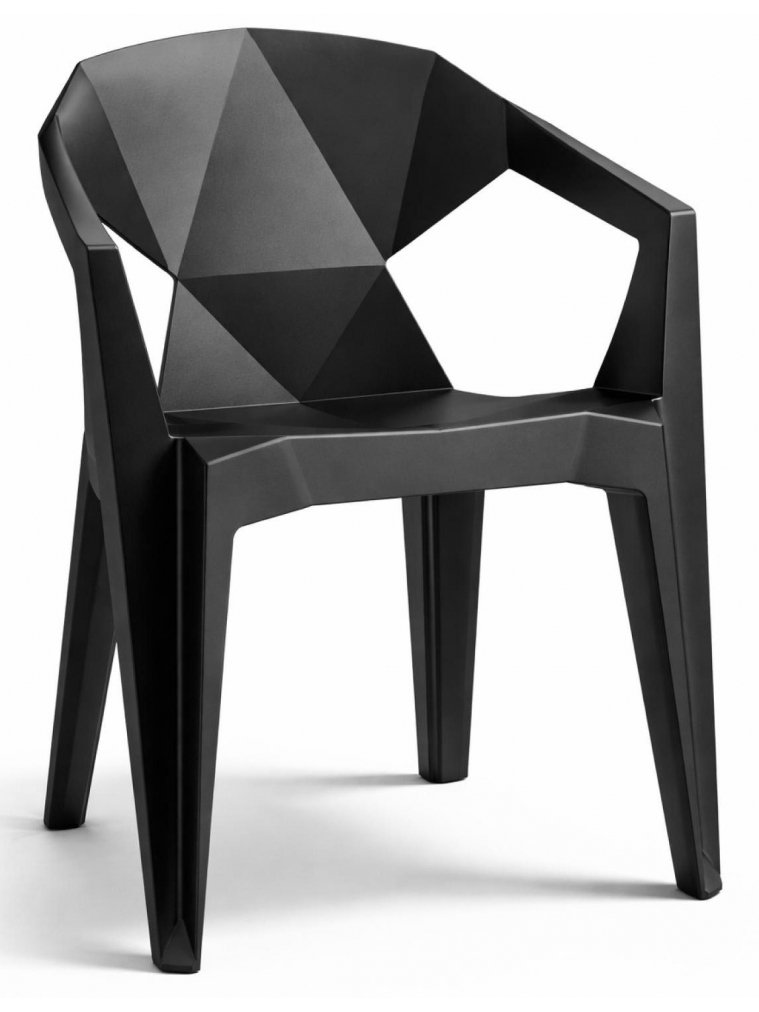 Пластиковый стул Гекса черный