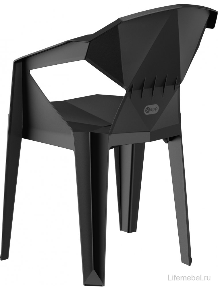 Пластиковый стул Гекса черный