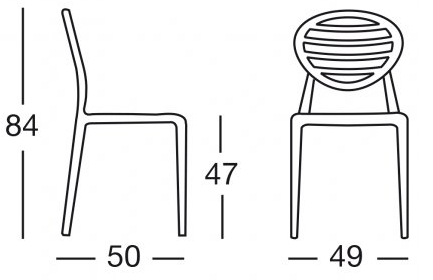 Пластиковый стул Gio антрацит