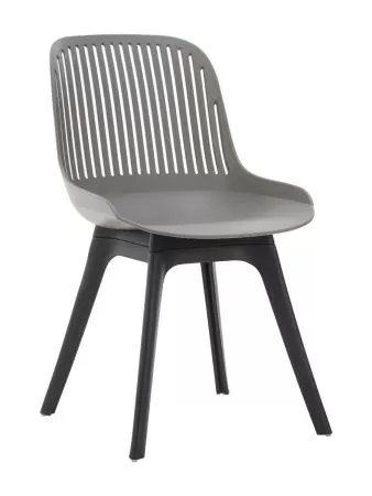Пластиковый стул Grace серый / черные ноги