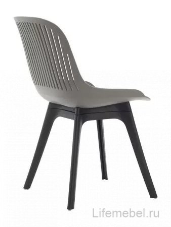 Пластиковый стул Grace серый / черные ноги