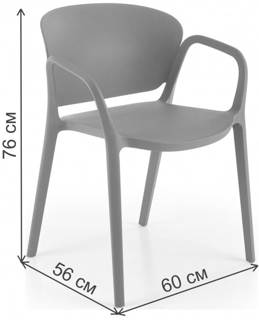 Пластиковый стул K491 черный