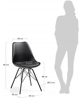 Стул на металлокаркасе Lars