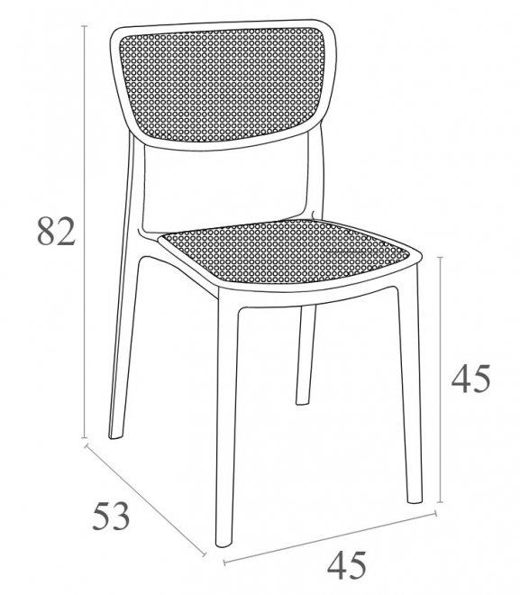 Пластиковый стул Lucy черный