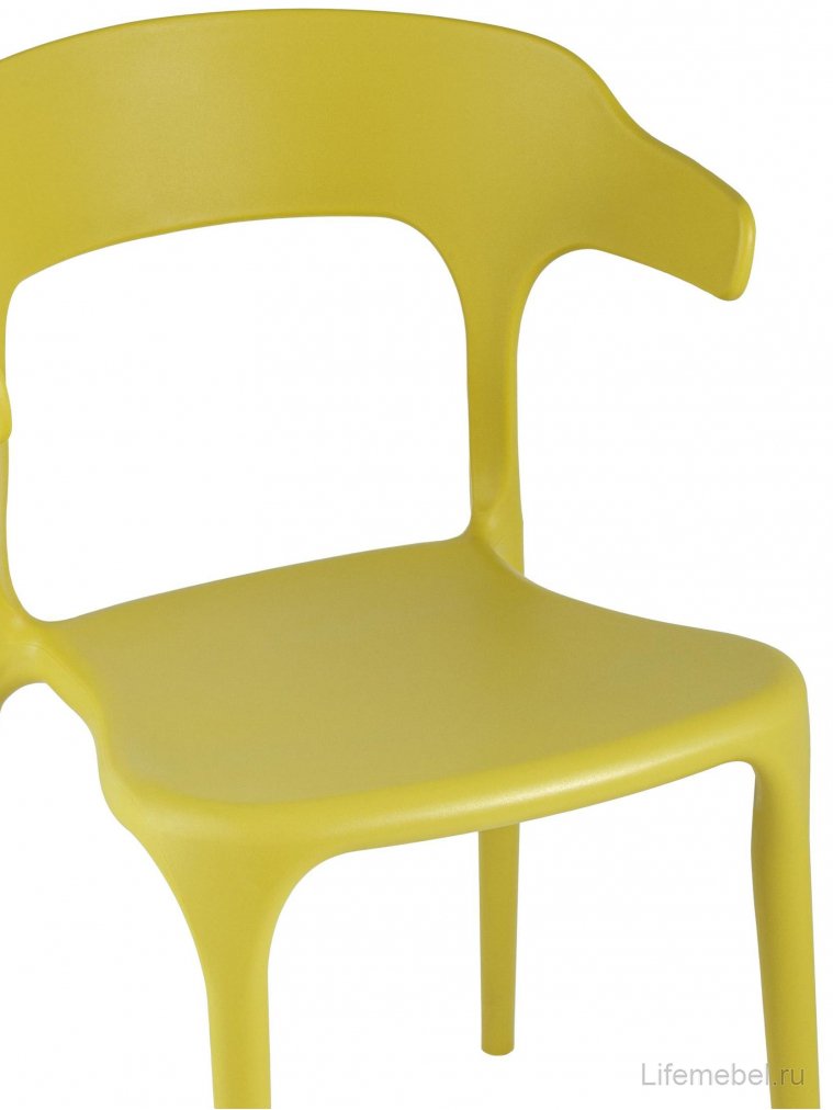 Пластиковый стул Марли горчичный