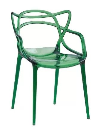 Пластиковый стул Masters прозрачный / зеленый