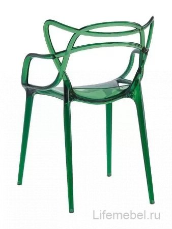 Пластиковый стул Masters прозрачный / зеленый