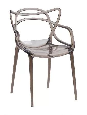 Пластиковый стул Masters прозрачный / серый