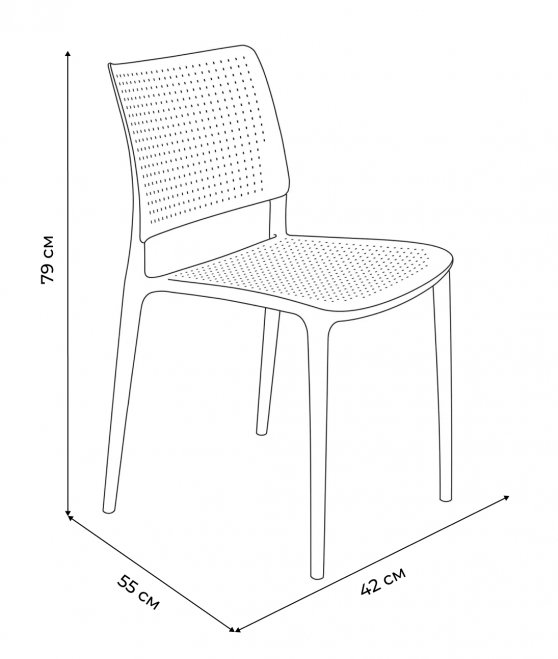 Пластиковый стул K514 мятный