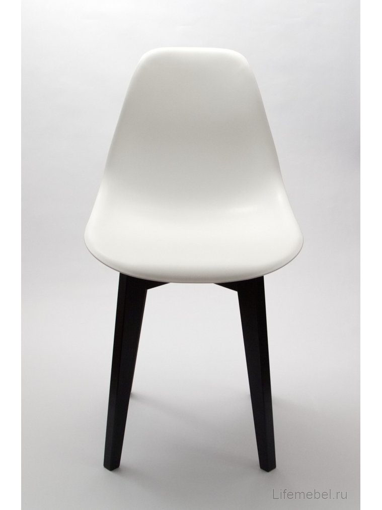 Пластиковый стул Сашш чёрный / белый