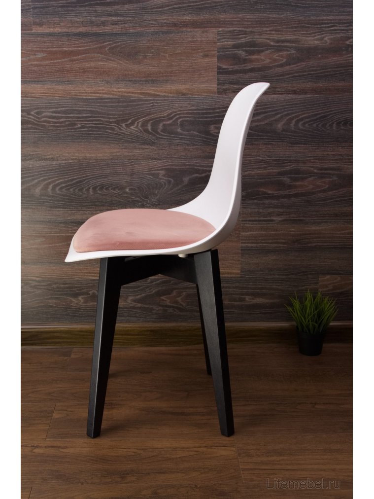 Пластиковый стул Сашш чёрный / белый / розовый
