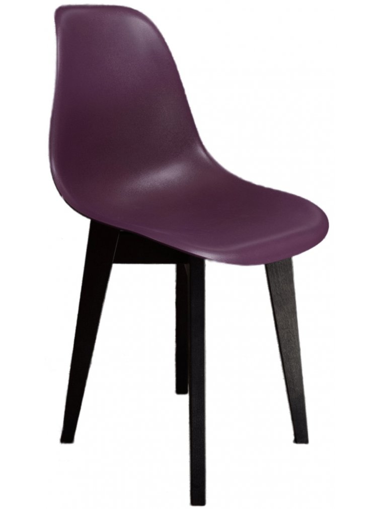 Пластиковый стул Сашш чёрный / фиолетовый
