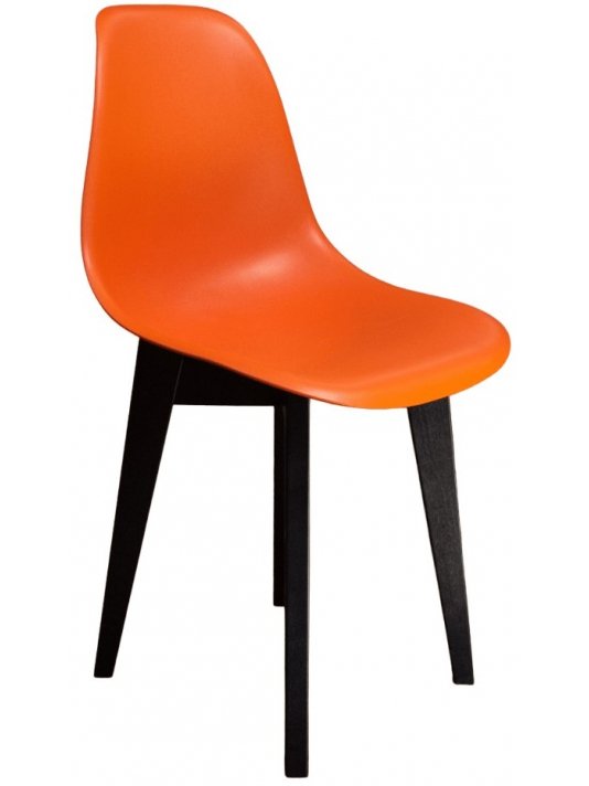 Пластиковый стул Сашш чёрный / оранжевый
