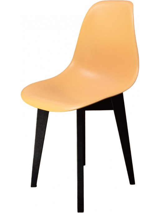 Пластиковый стул Сашш чёрный / персиковый