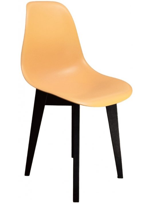 Пластиковый стул Сашш чёрный / персиковый