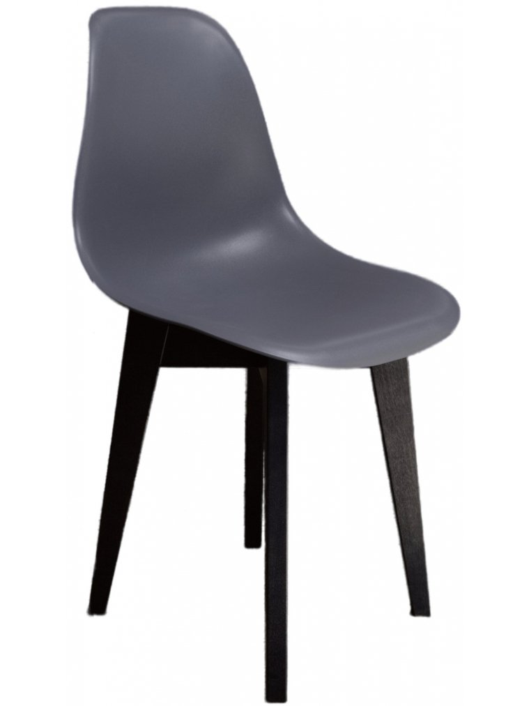 Пластиковый стул Сашш чёрный / серый