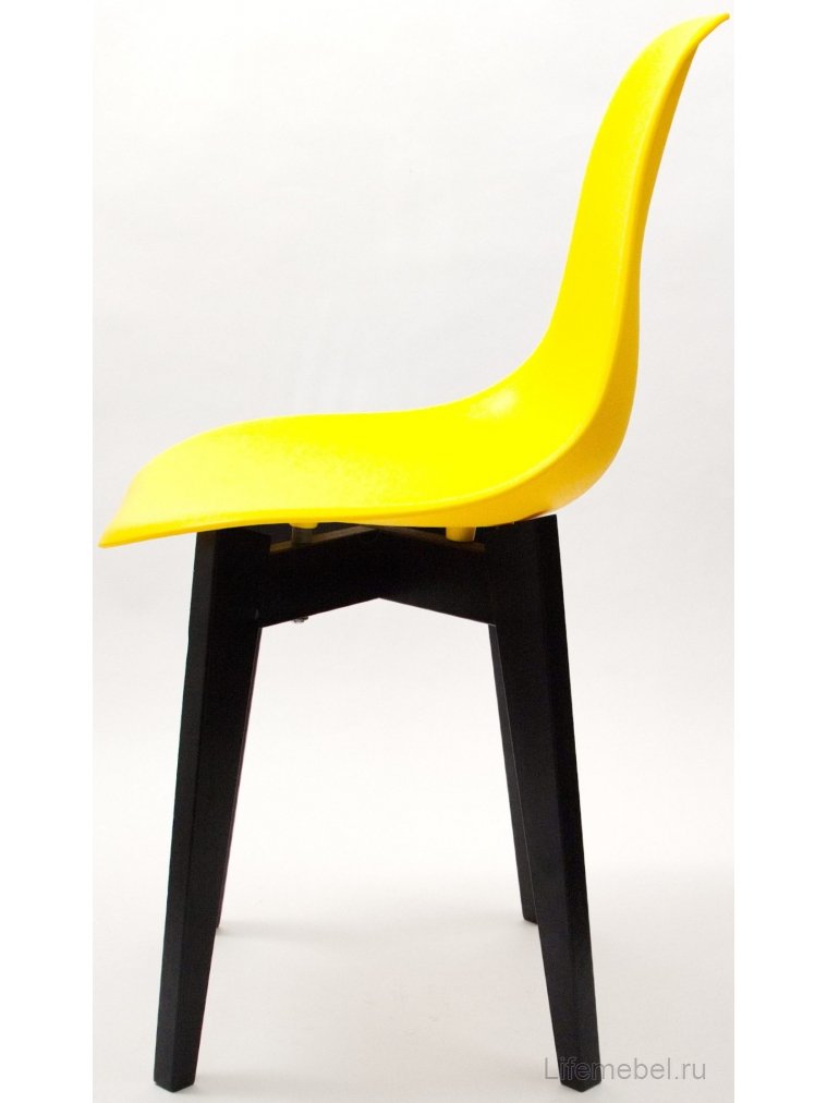 Пластиковый стул Сашш чёрный / жёлтый