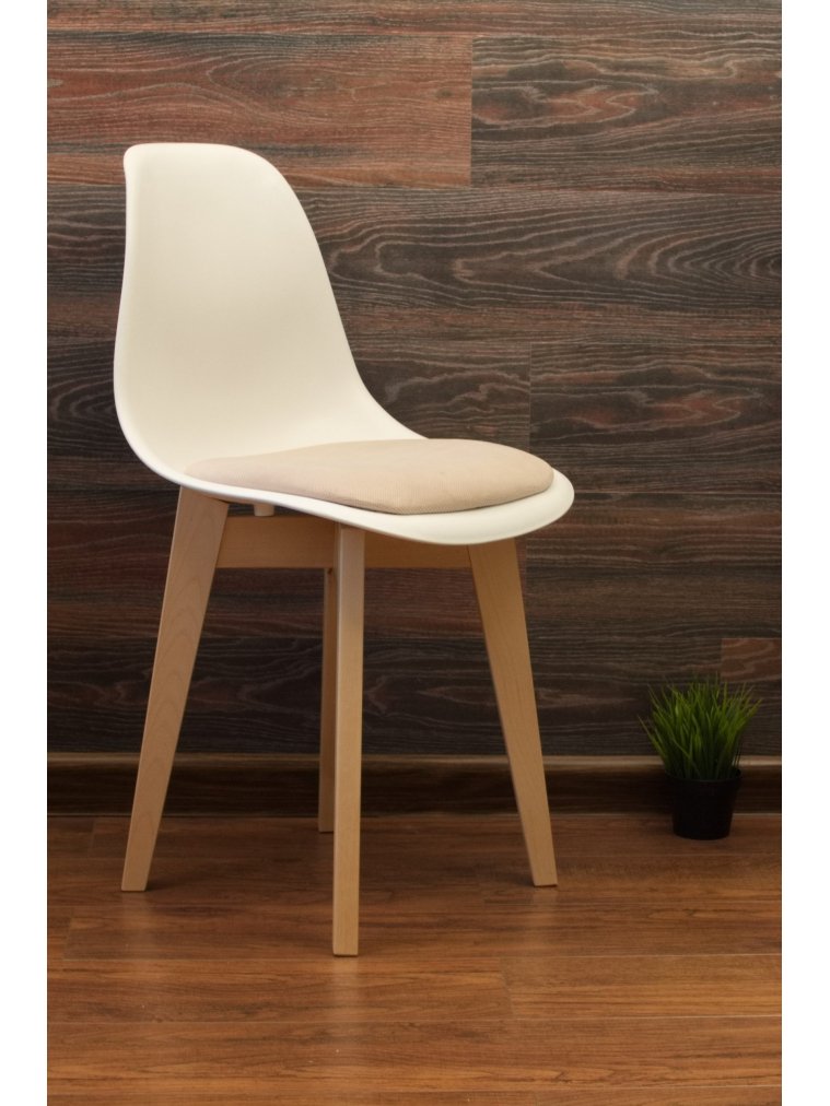 Пластиковый стул Сашш натуральный / белый / бежевый