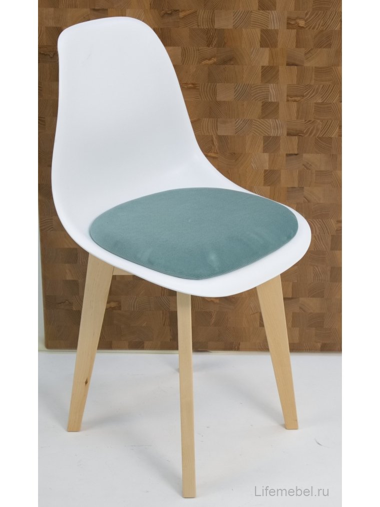 Пластиковый стул Сашш натуральный / белый / бирюза
