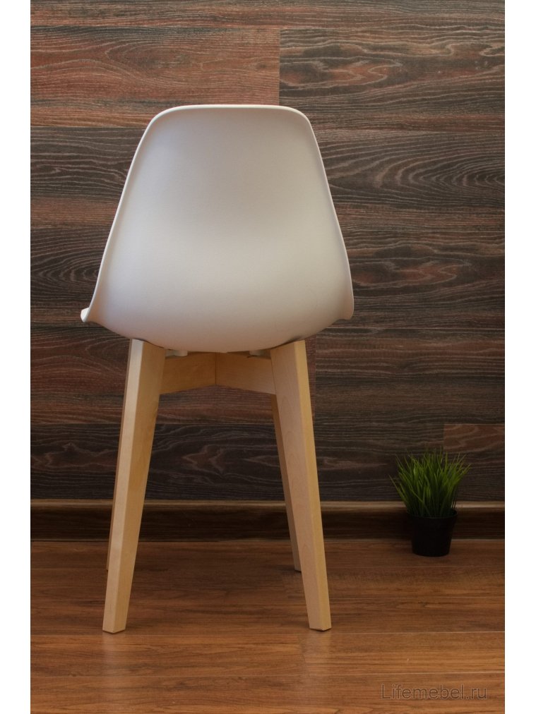 Пластиковый стул Сашш натуральный / белый / серый