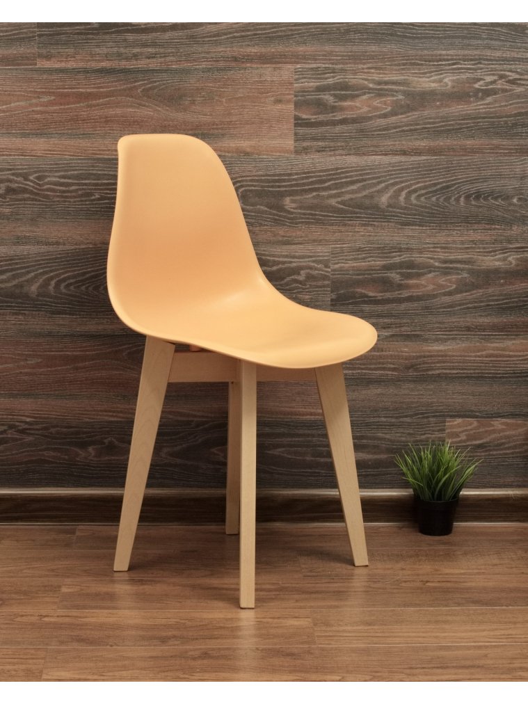Пластиковый стул Сашш натуральный / персиковый