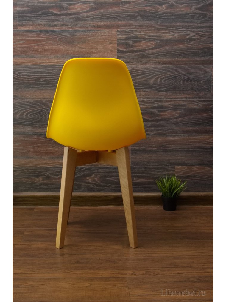 Пластиковый стул Сашш натуральный / жёлтый