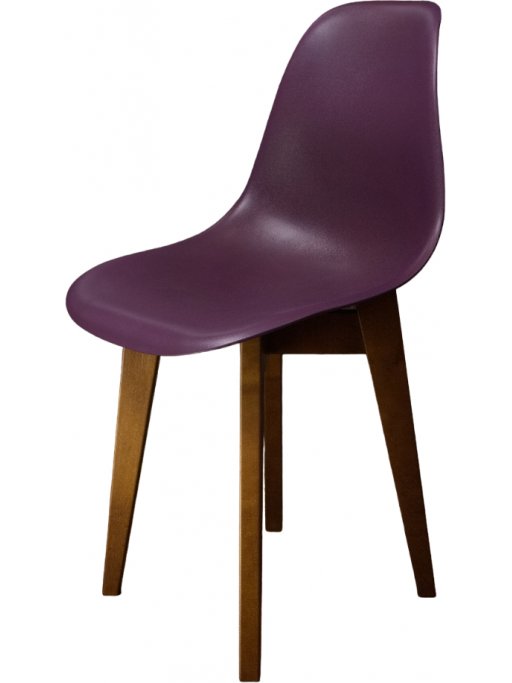 Пластиковый стул Сашш орех / фиолетовый